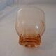Service vintage en verre rose saumon – Carafe, 8 verres, et plateau Art Dec
