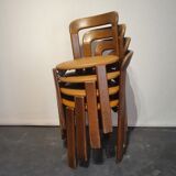 6 chairs by Bruno Rey, edited by Dietiker and manufactured by the workshop "Stuhl aus Stein am Rhein"