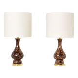 Pair of glass lamps Murano by Vincenzo Nason 1960
