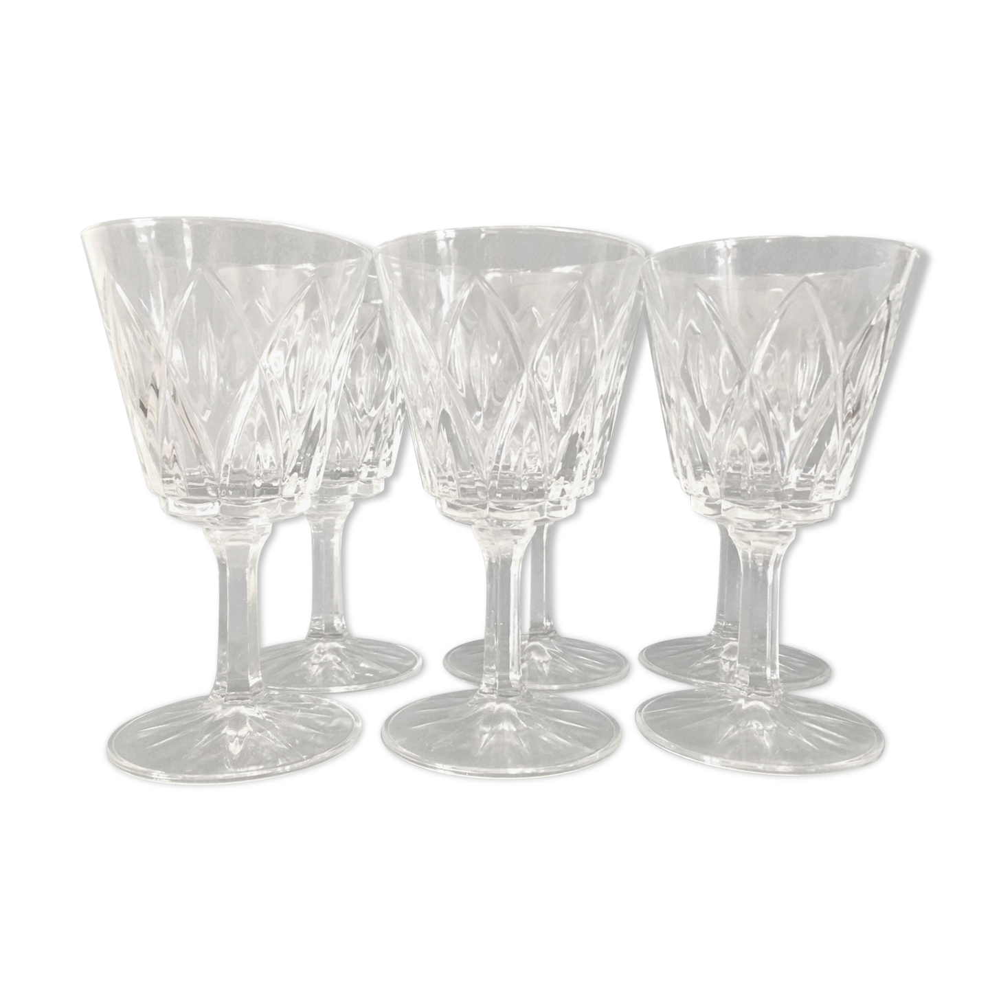 Set of 6 vintage wine glasses