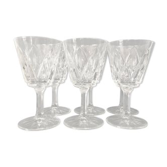 Set of 6 vintage wine glasses
