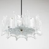 Frosted glass star chandelier J.T. Kalmar Vienna, Austria, 1960s