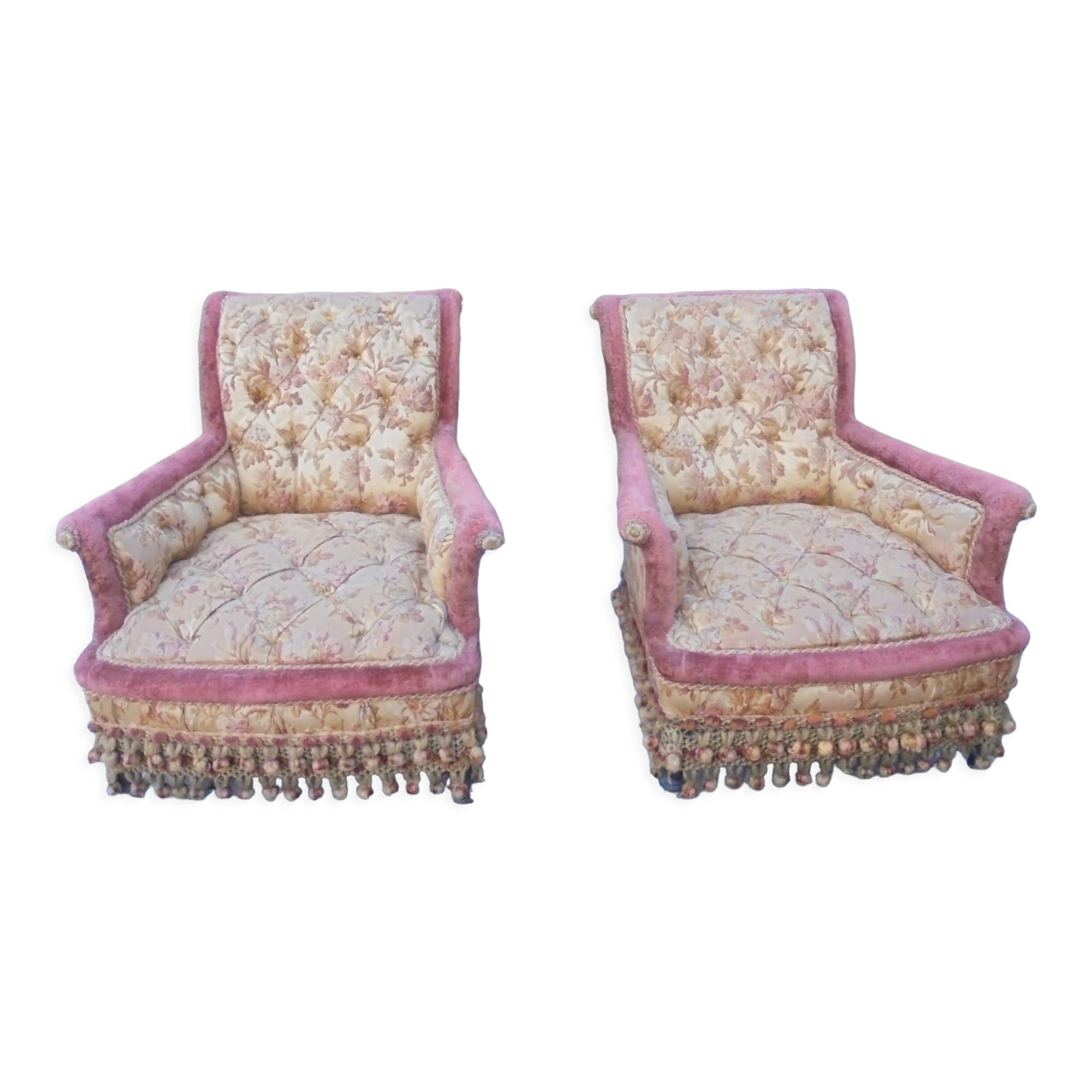 Pair of napoleon III armchairs