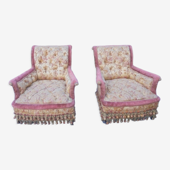 Pair of napoleon III armchairs