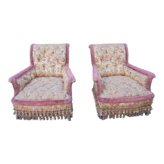 Pair of napoleon III armchairs