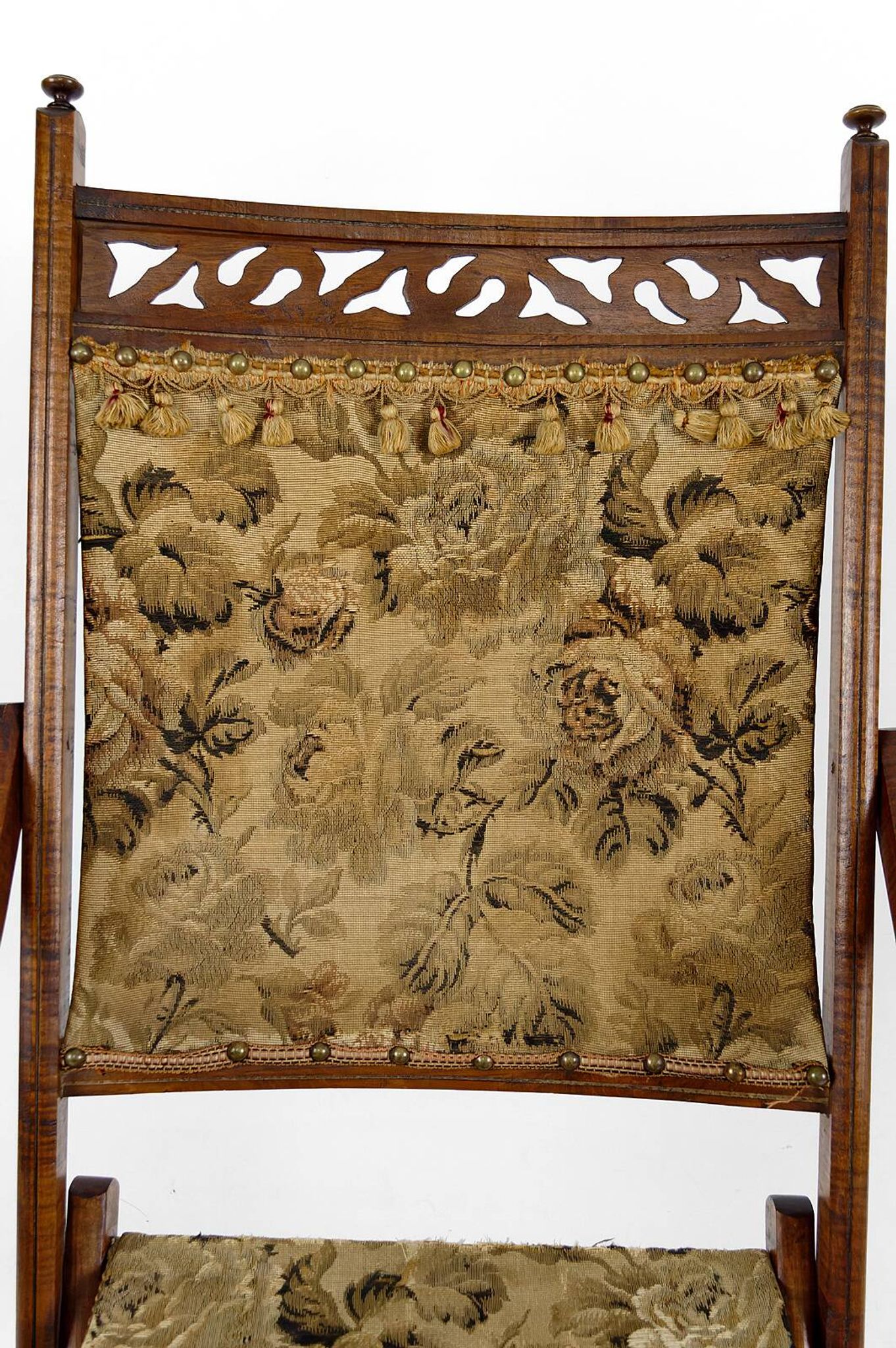 Victorian "safari" folding chair, United Kingdom, Arts & Crafts, circa 1880