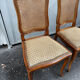 Set of 6 chairs in Louis XV style - carved wood and caning