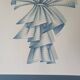 Antique Watercolor on Paper by Monique Laville, Abstract, Large Format