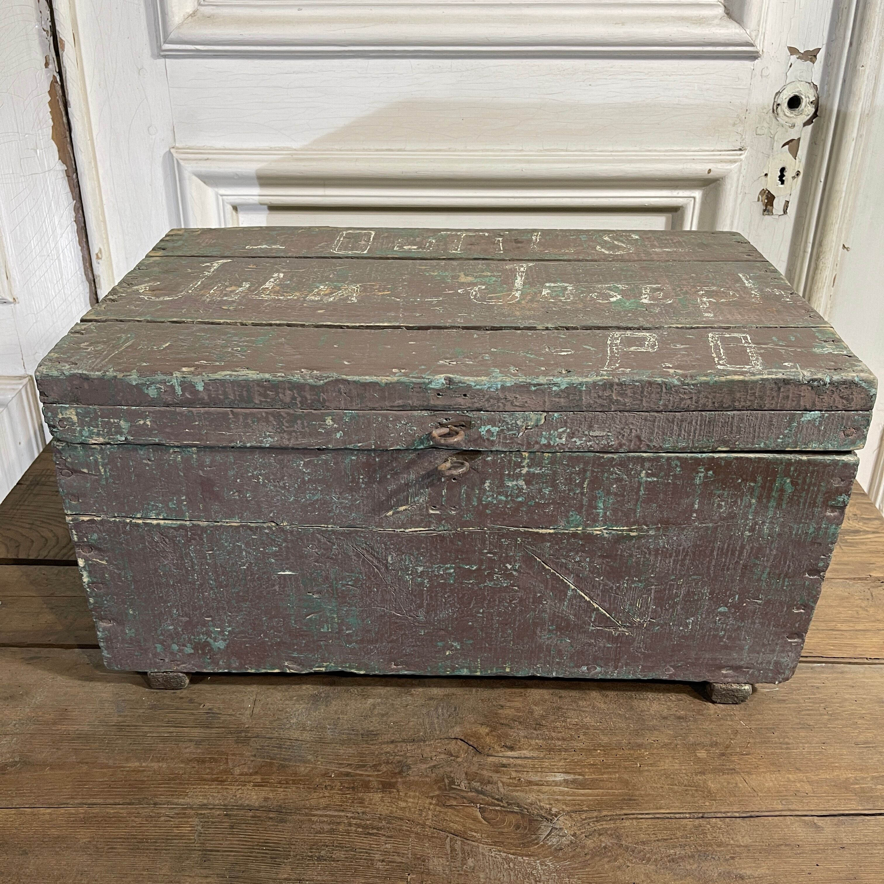 Old wooden tool box