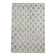 Tapis persan ancien ivoire et vert à motifs géométriques, 198x296