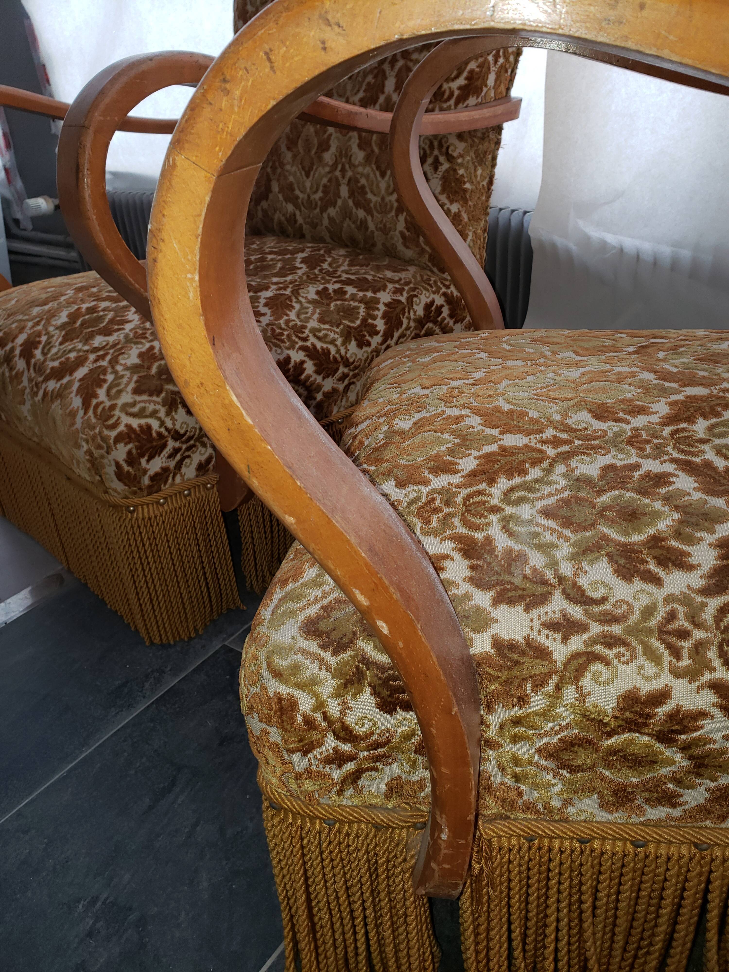 Pair of armchair art deco vintage 50 years