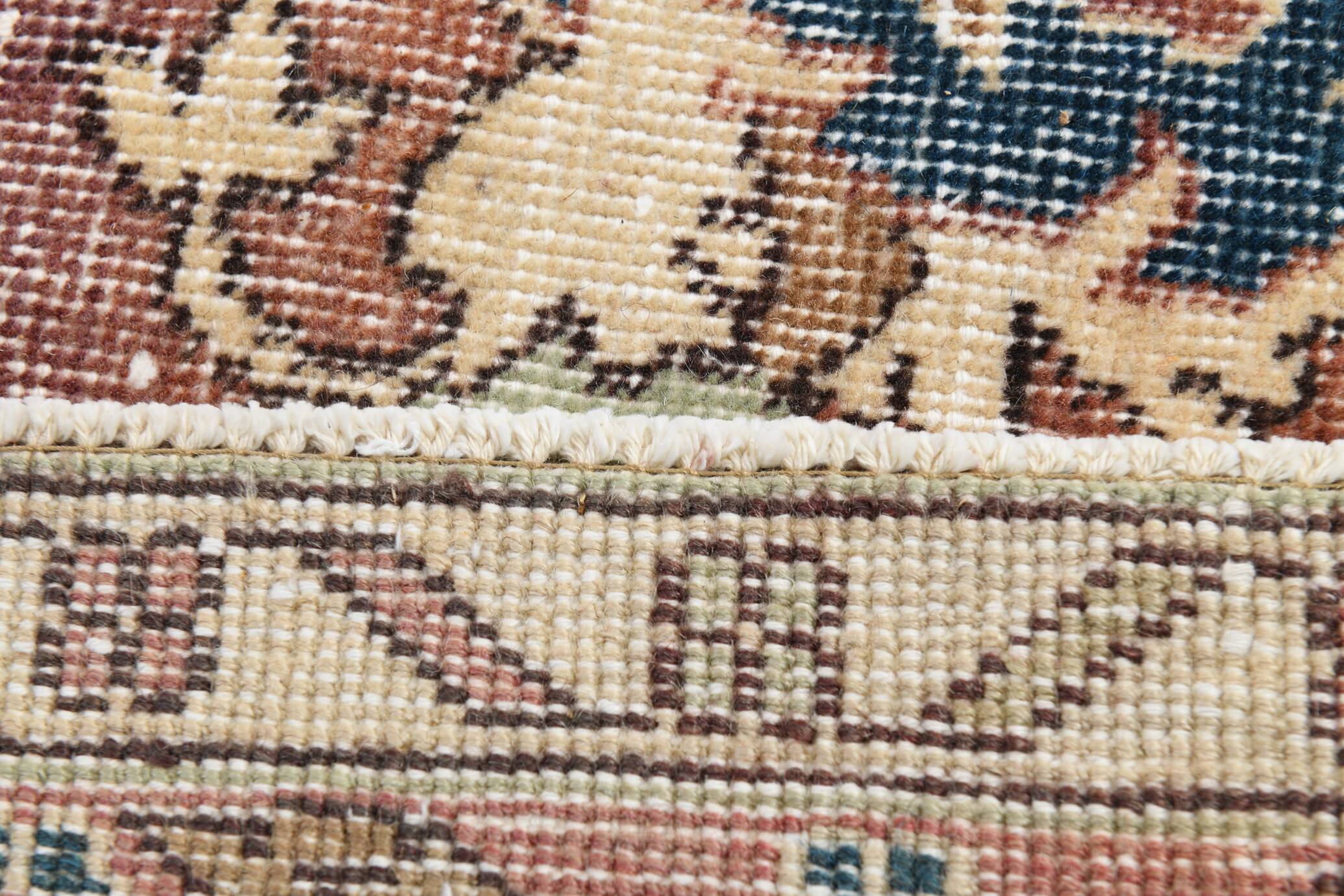 Terracotta Tones Pastel Decorative Vintage Persian Rug, 238x357 Cm