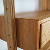 Oak system bookcase, Danish design, 1960s, designer: Henning Kjærnulf