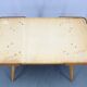 Table basse en hêtre et en verre opaque, années 1960, Tchécoslovaquie