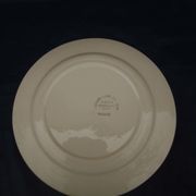 Opaque porcelain plate HBCM Creil Montereau model Huguette diam 22.5 cm