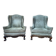 Pair of wingback armchairs in George III style – Carved wood – 18th century.