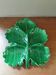 Vintage green leaf slip dish