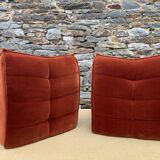 Pair of 70s velvet heaters