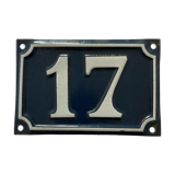 Enamelled street number 17