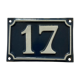 Plaque émaillée numéro de rue 17