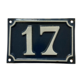 Plaque émaillée numéro de rue 17