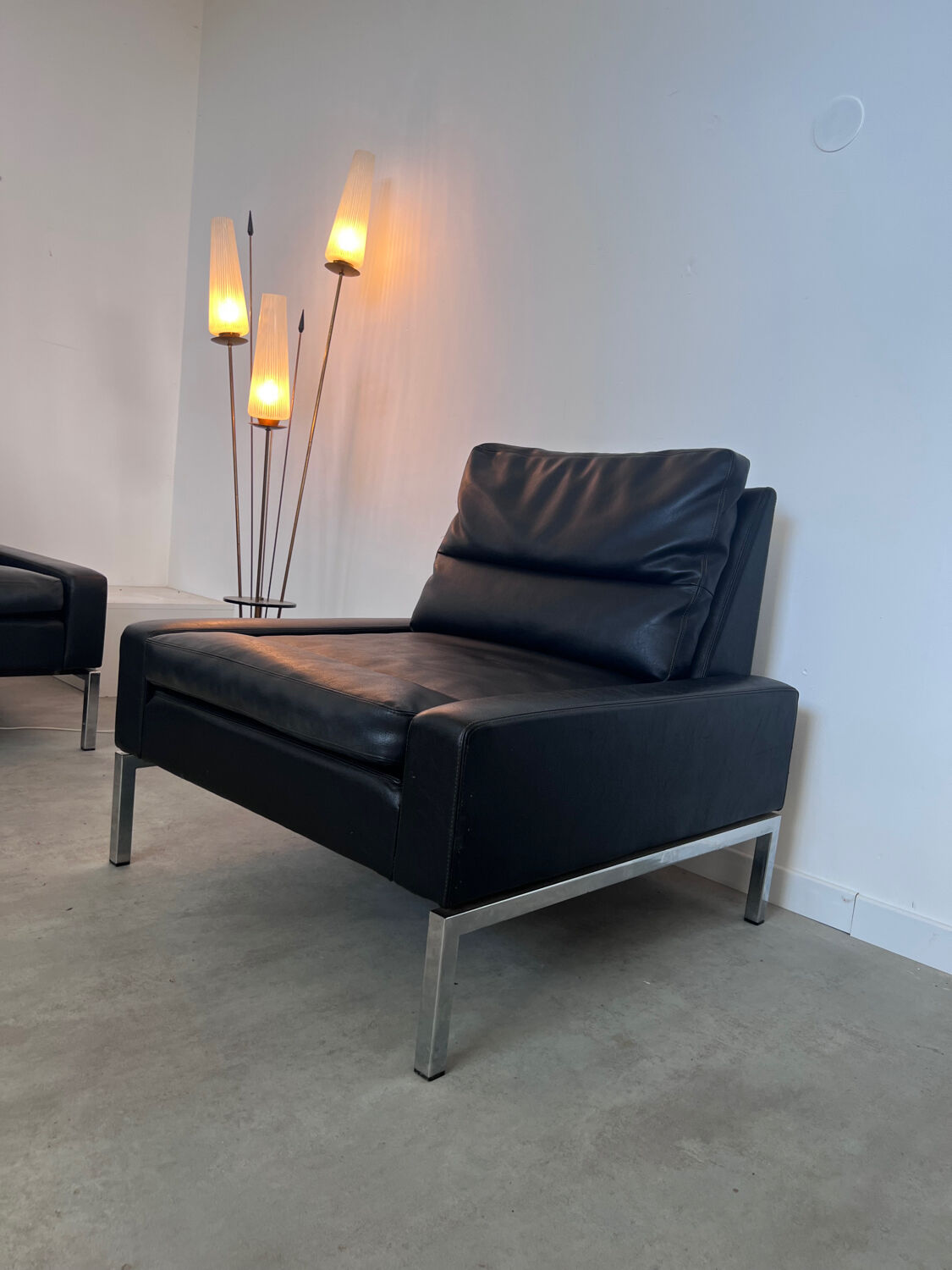 Leather Sofa and Armchair design Hans Peter Piehl for Wilkhahn 60s