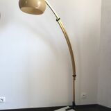Arc floor lamp gilded stretch 70s