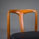 Juliane dining chairs in teak and black leather by Johannes Andersen for Uldum Møbelfabrik, Denmark, 1960s, set of 6