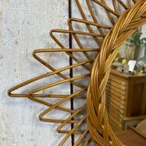 Wicker sun mirror