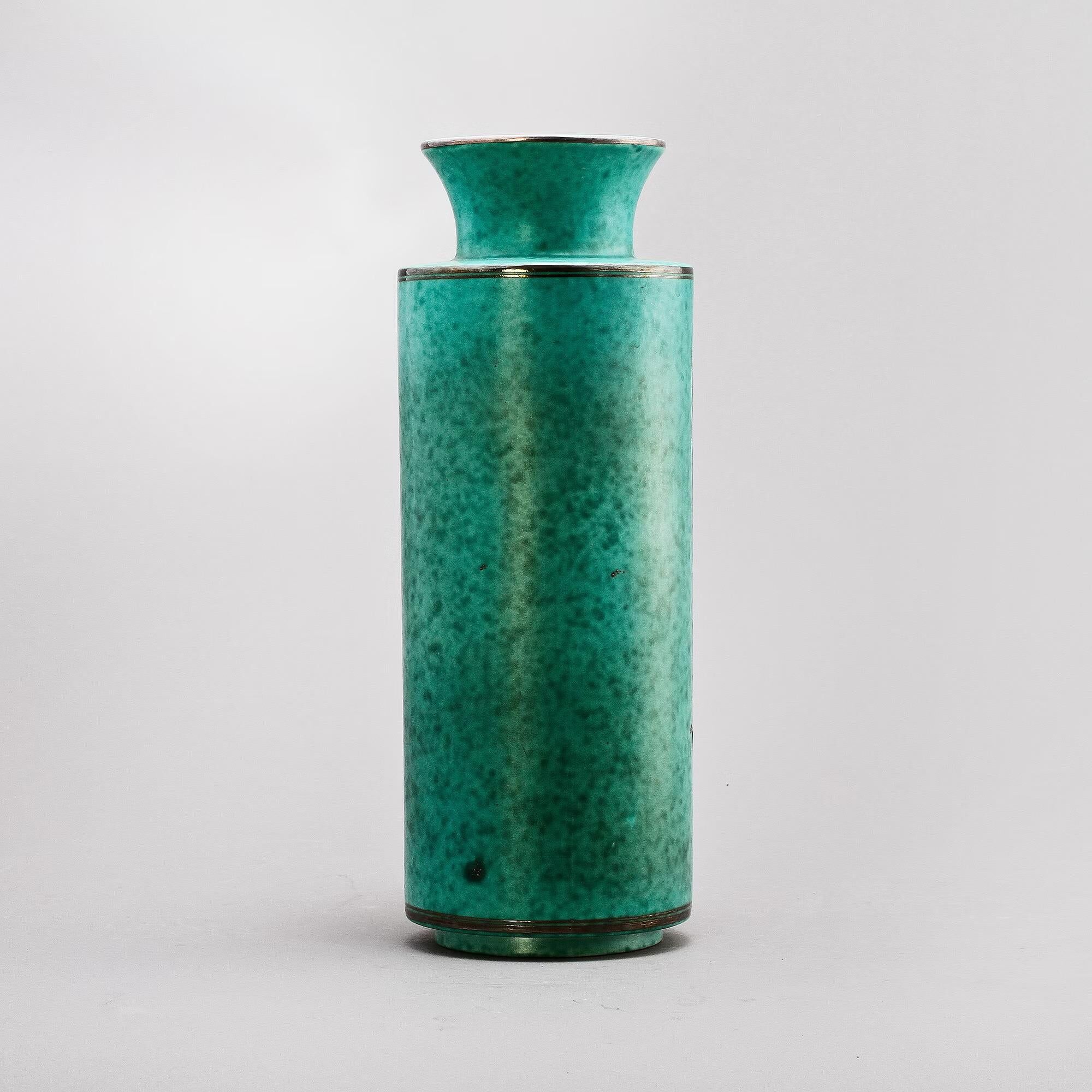 Wilhelm kage grand vase "argenta" gustavsberg sweden 1950s marked