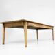 Grande table de ferme rustique en bois d'orme, France vers 1800