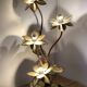 Golden brass flower lamp, Jansen style from the 1970s.