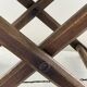 Folding stool, wood and canvas seat