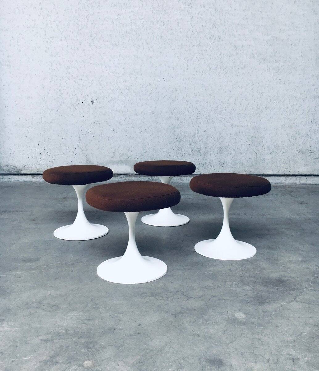 Mid-Century Modern Design Tulip Stool Set by Tamburin, Sweden, 1970s, Set of 4