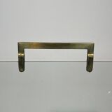 Glass and brass fire screen