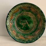 Tito Ubeda Spanish green ceramic fruit cup