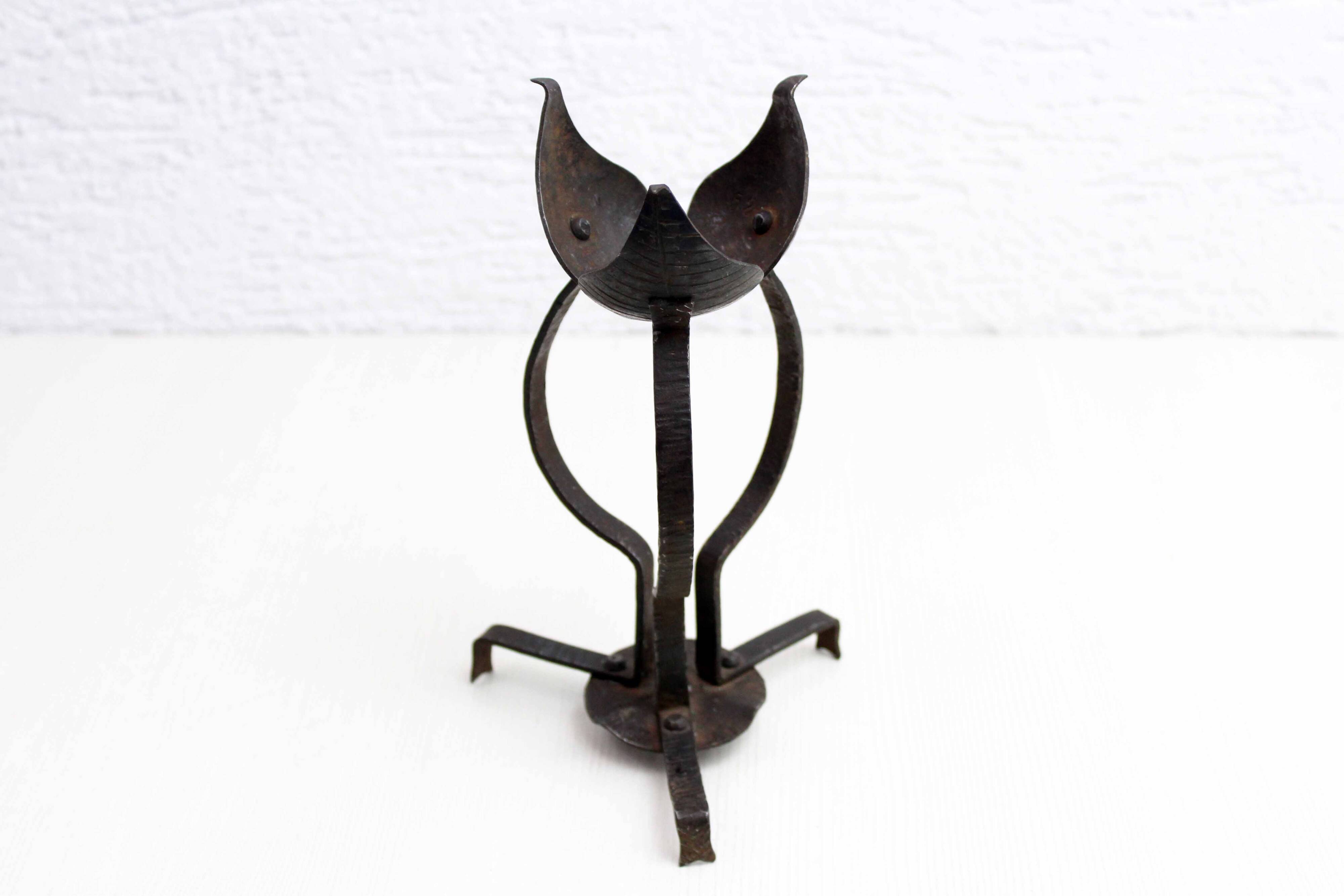 Bougeoir en fer design naturel