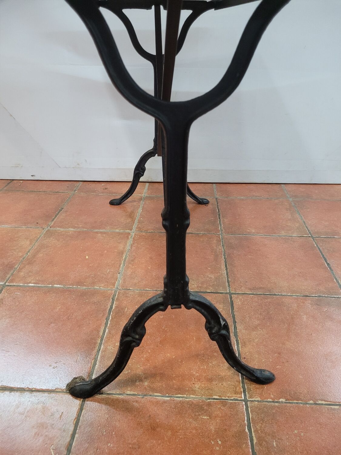 Bistro table with marble top