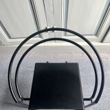 Set of 4 Latonda chairs by Mario Botta for Alias 1986, rare version with leather seat