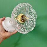 Vintage glass cut lampshade - tableware collection -