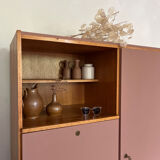 Wardrobe & chest of drawers old pink and wood