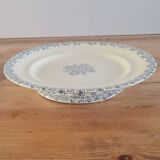 Flat serving compotier in iron earth