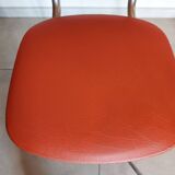 4 orange petal chairs, vintage