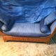 Charles X daybed in speckled maple and marquetry