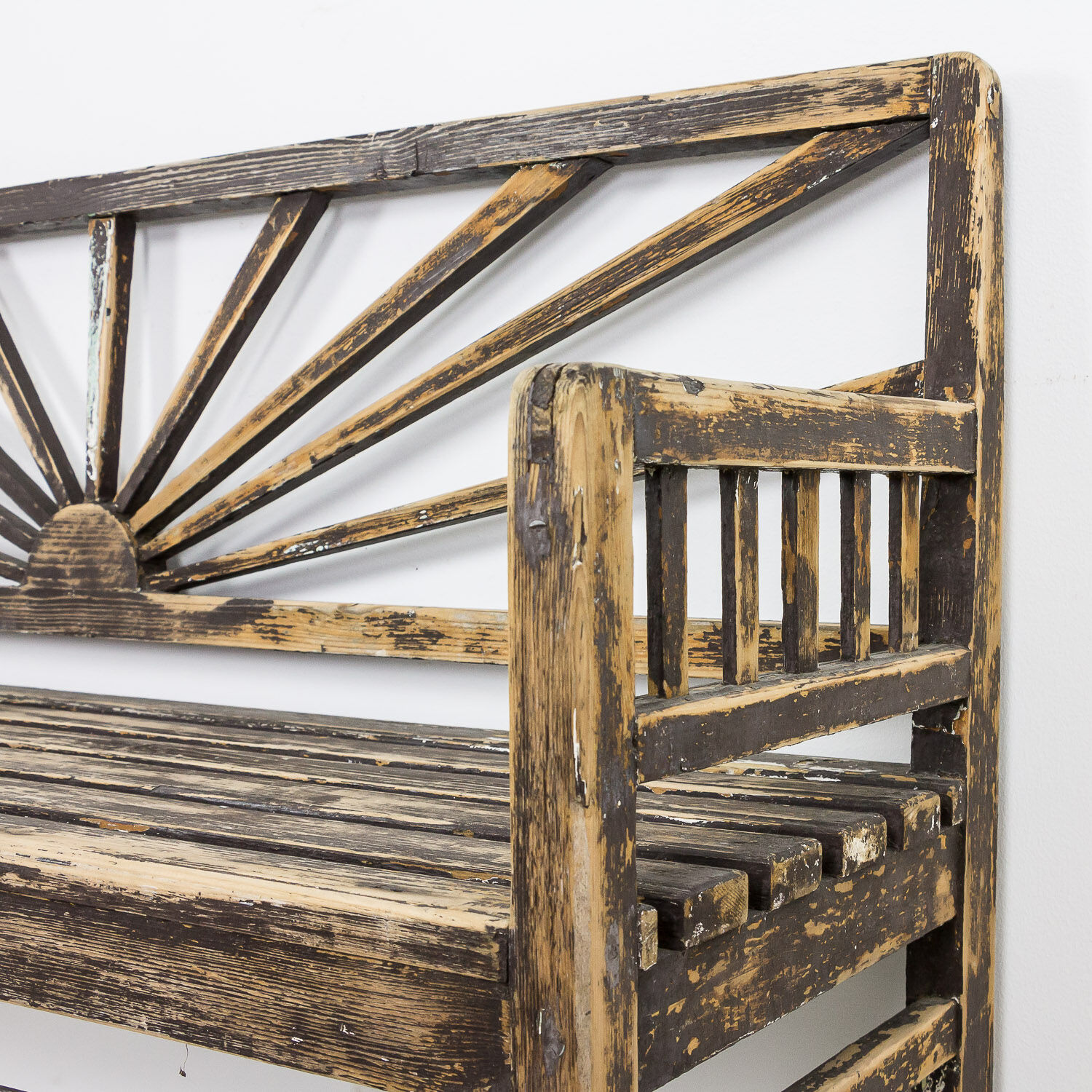 Wooden bench “Sunrise” patina