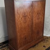 Charles x style cabinet in elm magnifying glass veneer
