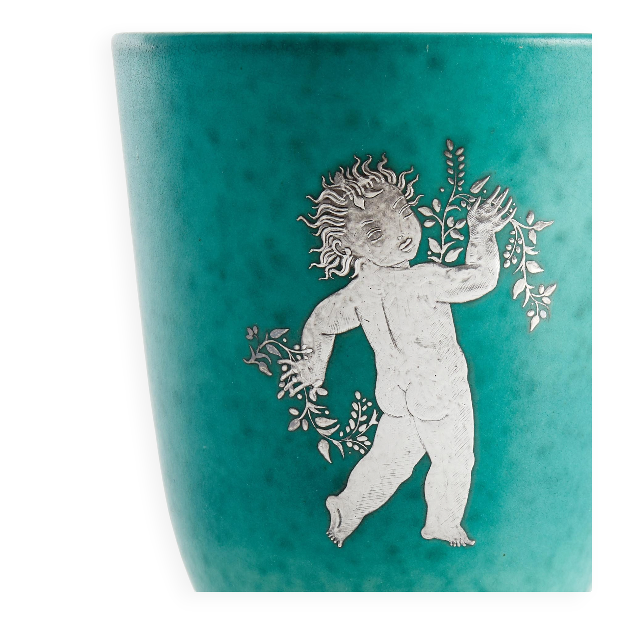 Vase Wilhelm Kage "argenta" for Gustavsberg Sweden 1945