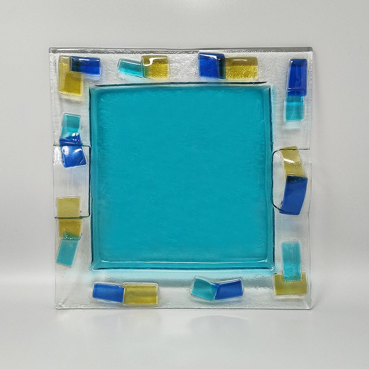 1970s Astonishing Tray By Albatros in Murano Glass. Made in Italy