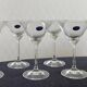 6 Bohemian crystal cocktail glasses.