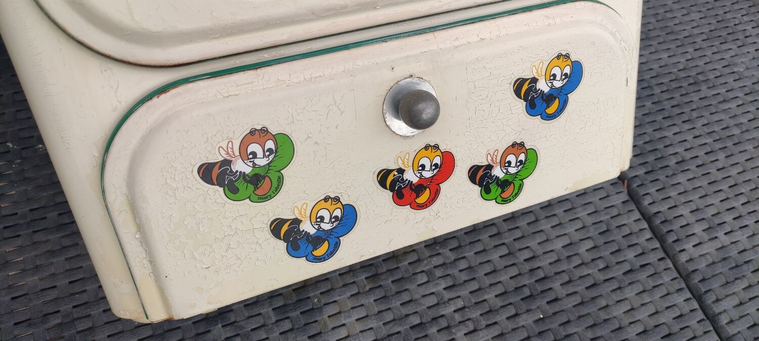 Vintage sheet metal medicine cabinet